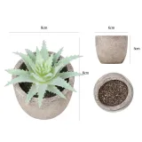 Artificial Aloe Succulent Mini Pulp Potted Basin Balcony Decoration