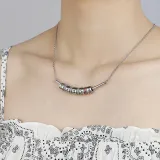 DIY Ring Necklace with Name Engraved Custom Gift For Mom