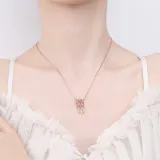 Full Drill Dream Catcher Diamond Pendant Chain Jewelry Necklace