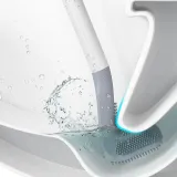 Toilet Brush Long-Handled Golf Brush Head Toilet Brush No Dead Ends Self-Opening and Closing Water-Proof Base