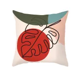 4PCS Home Cotton Decorative Red Graffiti Printing Throw Pillow Case Cushion Covers For Sofa Couch Bed Chair
