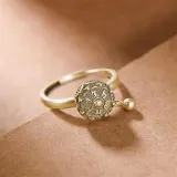Traditional Lotus Anxiety Relief Ring And Necklace For Women With Gift Box