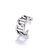 9PCS Silver Vintage Star Hollow Stackable Finger Punk Rings Set