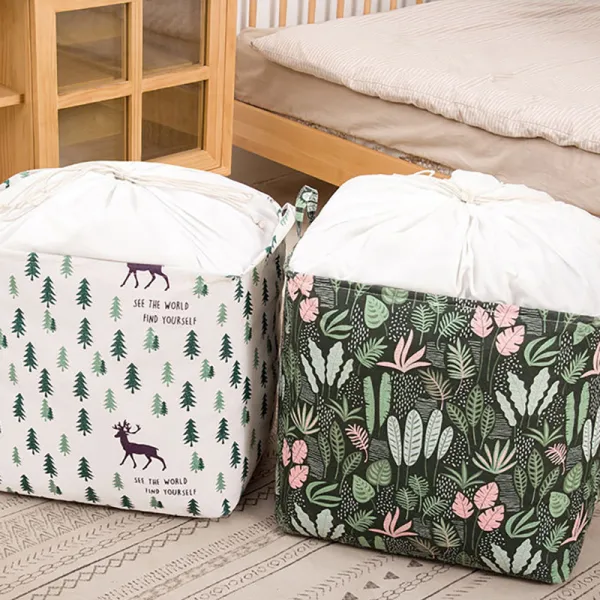 Folding Storage Box Dustproof Basket Suitable for Bedroom Clothes Toys Storage