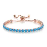 4mm Round Adjustable Crystal Birthstone Bracelet Gift For Mom Friends