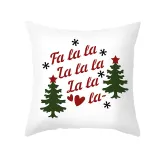 Home Decoration White Christmas Tree Pillowcase Cotton Pillow Cover