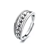 Silver Adjustable Anti Anxiety Rings Fidget Spinner Band Adjustable Stacking Spinning Worry Ring