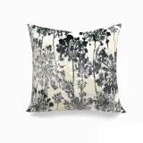 Floral Cut Pile Fabric Pillow Cover Embossed Stripes Throw Pillows Case