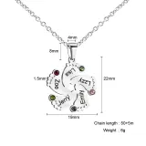 Hollow Out Necklace Pendant Feet with Name Engraved Custom Gift For Mom