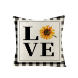 4PCS Home Cotton Decorative Sunflower Throw Pillow Case Cushion Covers For Sofa Couch Bed Chair