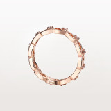 Rose Gold Fashion Jewelry Hollow Out Irregular Inlaid Diamond Ring