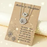 Mother Daughter Necklace Stainless Steel Dandelion Matching Friends Gifts for Mother's Day