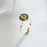 Fashion Jewelry Multicolor Diamond Planet Rotation Opening Adjustable Ring
