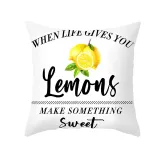 4PCS Home Cotton Decorative Lemon Throw Pillow Case Cushion Covers For Sofa Couch Bed Chair