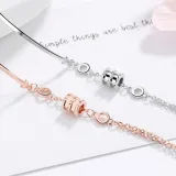 Rose Gold 925 Silver Sterling Silver Small Waist Chain Jewelry Bracelet