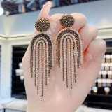 Fringed Luminous Diamonds Stud Earrings