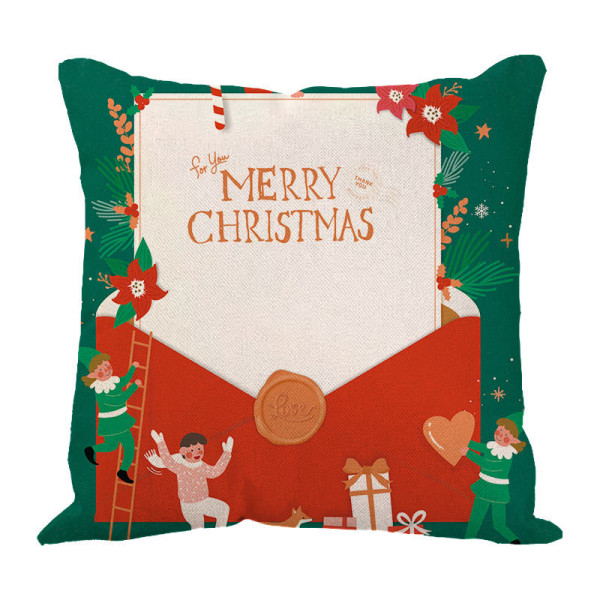 Linen Home Decoration Christmas Envelope Lollipop Throw Pillow Sofa Throw Pillow Case