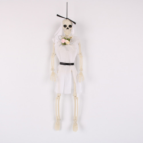 Halloween Bride And Groom Skull Skeleton Simulation Human Body Plastic Skull Decoration