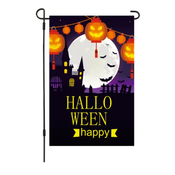 Halloween Moon Castle Double-Sided Garden Flag Party Decoration Flag