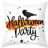 Halloween Holiday Letter Pillow Case Home Gift Peach Skin Pillow Case