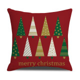 Home Soft Decoration Christmas Tree Throw Pillow Linen Cushion Cover Pillow Case