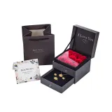 Jewelry Freshwater Pearl Diamante Pendant Necklace and Ring Earrings Set