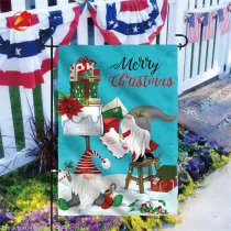 Merry Christmas Santa Claus Flag Slogan Garden Decoration