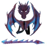 Halloween Holiday Carnival Children's Dress Up Toy Dragon Wing Tail Mask Set