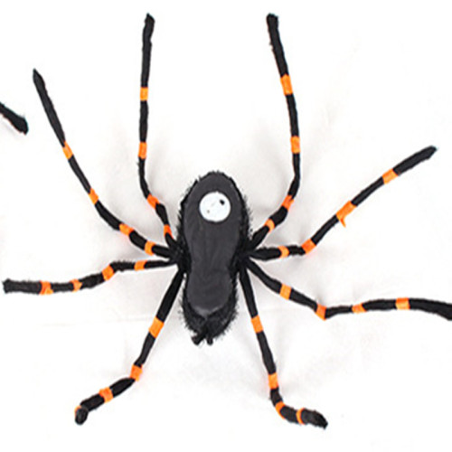 Tricky Toy Orange Spider Halloween Plush Toy Simulation Spider