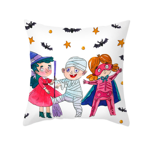 Halloween Holiday Girl Cartoon Cushion Cover Sofa Cushion Pillow Case