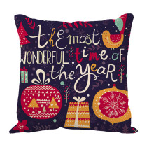Dark Linen Home Decoration Christmas Letters Gift Pillow Sofa Pillowcase
