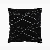 Soft Terry Black White Wavy Stripes Pillow Cover For Home Decoration Pillow Case