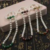 Jewelry for Women Girls Freshwater Pearl Agate Bracelet and Necklace Set With Box