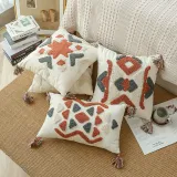 Bohemia Tassels Knitted Morocco Cotton Cushion Cover Pillowcase