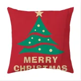 Christmas Cartoon Christmas Tree Pillowcase Printed Cushion Cover