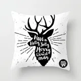 Home Decoration Christmas Elk Sofa Pillowcase Cushion Pillow Cover