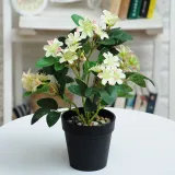 Artificial Plant Potted Lilac Flower Green Plant Bonsai Decoration