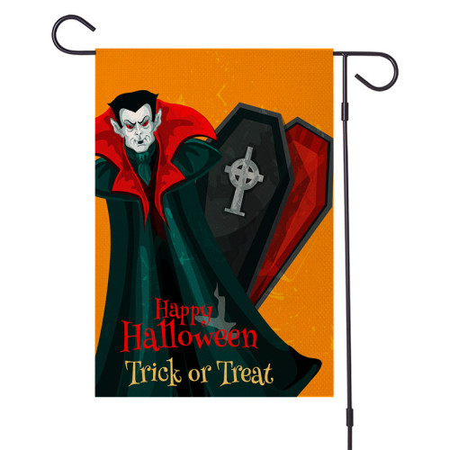 Happy Halloween Trick or Ttreat Garden Courtyard Flag