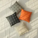 PU Leather Cross Design Decorative Throw Pillow Case Cushion Covers For Sofa Couch Bed Chair