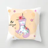 4PCS Home Cotton Decorative Cartoon Unicorn Throw Pillow Case Cushion Covers For Sofa Couch Bed Chair