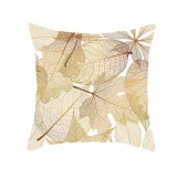 4PCS Home Cotton Decorative Gold Leaves Throw Pillow Case Cushion Covers For Sofa Couch Bed Chair