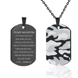 Inspirational Gift Birthday Gift To My Daughter Son Camouflage Keychain With Stainless Steel Key Chain Ring Keyrings From Mom Dad Never Forget That I Love You Forever
