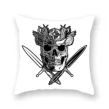 Halloween Holiday Pillowcase Cartoon Skull Head Cushion Cover Sofa Cushion
