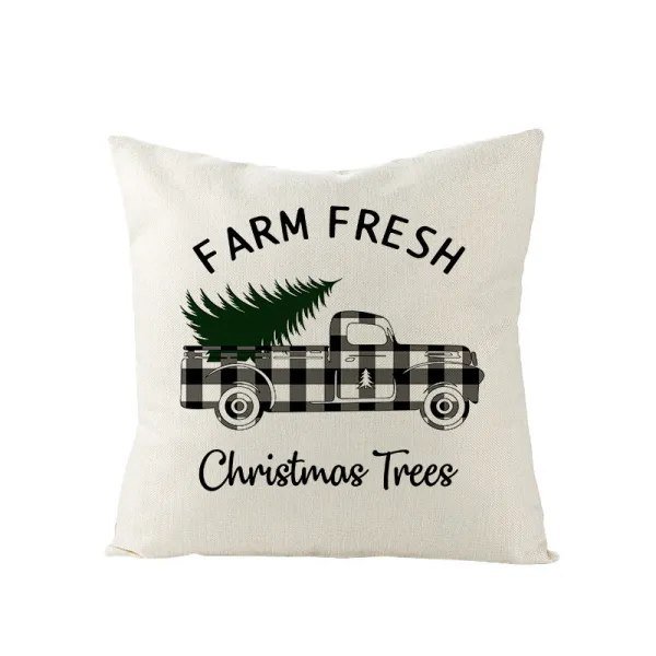 Home Decoration Christmas Tree Car Pillowcase Cushion Pillow Cover