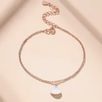 Rose Gold Silver Shell Chain Jewelry Bracelet