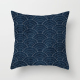 4PCS Navy Geometry Home Cotton Decorative Throw Pillow Case Cushion Covers