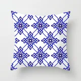 4PCS Home Cotton Decorative Celadon Flower Throw Pillow Case Cushion Covers For Sofa Couch Bed Chair