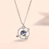 Silver Zircon Diamond Dream Planet Pendant Chain Jewelry Bracelet Earrings Necklaces Rings Jewelry Sets