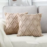 Large Diamond Super Cozy Woven Luxury Pillowslip  Pillow Cover For Bedroom Sofa