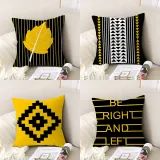 4PCS Home Cotton Decorative Geometry Throw Pillow Case Cushion Covers For Sofa Couch Bed Chair